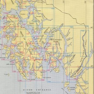SE Alaska chart catalog,  SE quadrant