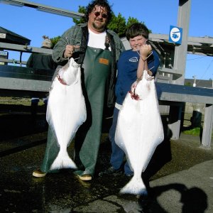 Jesse gets his first Halibut! 39"