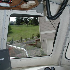 Wiring from arch and console run as neatly as possible.