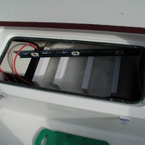 Supports for battery shelf.