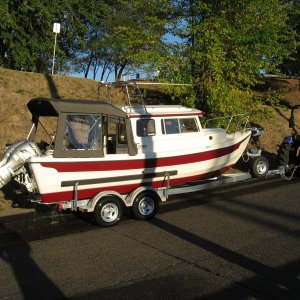 Out of the water..