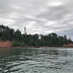 Michigan Island Twin Towers - lighthouses  Apostle Islands