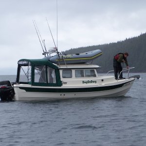 (C-Biscuit) Dan weighs anchor in the rain