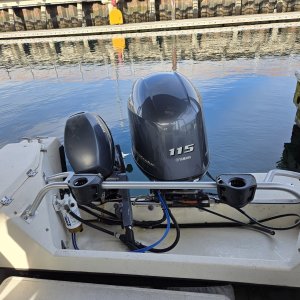 This is a custom bar made by 3 Rivers Marine and includes extra mounts for rigidity