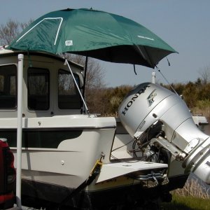 Outside view, can further secure with rear bungees.