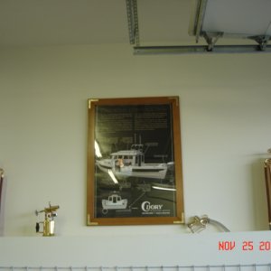 December 2007 
C-Dory poster mounted on wall in the garage