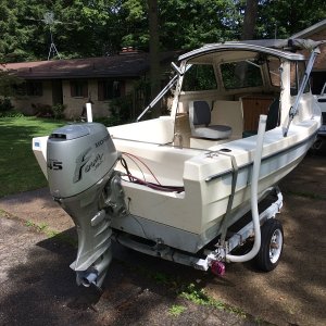 1993 16\' ANGLER WITH SEAT BOXES and top