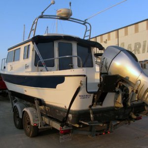 In the boatyard, early