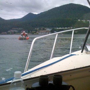 In tow with 25 ft safeboat
