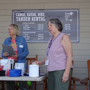 Joyce and Peggy, on the show and tell/sign in.