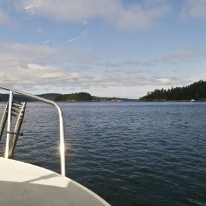 Heading to Stuart Island