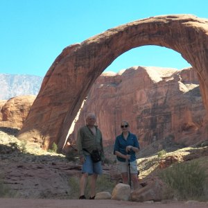 We were the only ones at Rainbow Bridge.
