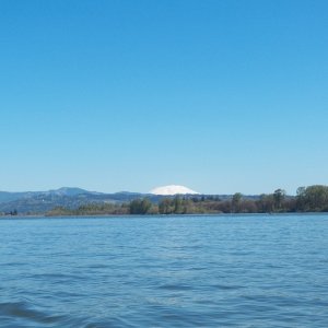 Mt. Saint Helens from the Columbia River at Ridgefield.