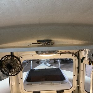 03 moved the junction plate off of the shelf and added a small clam-shell where the wires for the dome light go through so as not to snag them with stuff
