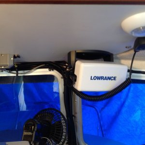 Lowrance link 8 radio, one botton gives the coast guard your name, vessel name and description, and most important your location.