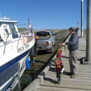 My Crew; son John, grandsons Jack & Brodie
At Homer, Alaska harbor