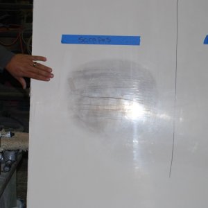 graphite to allow you to see scratches