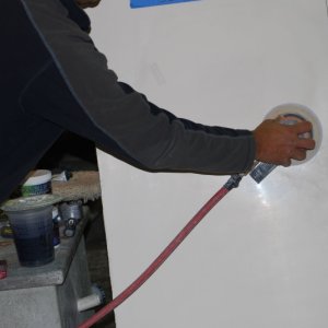 sanding out the scratches 360 and 600 grit