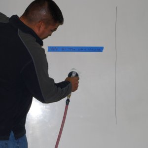 sanding out the scratches with 600 grit
