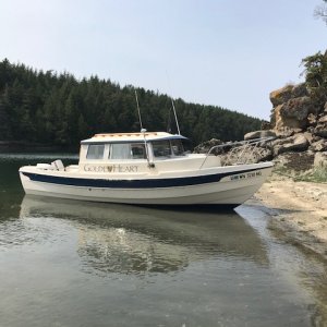 Beached somewhere on Sucia Island, new lettering