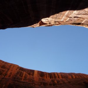 looking up in cathedral in the desert