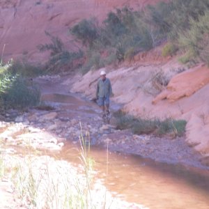 Bill in Smith Fork Canyon by Rana Verde