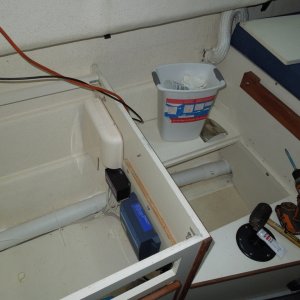 Used 3? PVC drain pipe for air return, secured with silicon.