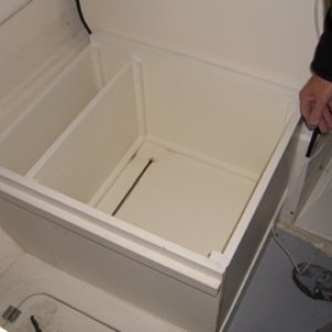 Seat box placed in position.