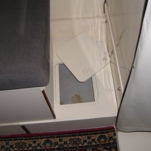 Seat in forward facing position - under floor storage accessible