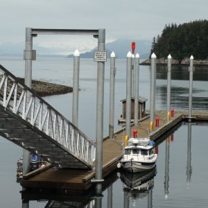 The new outside dock at Elfn Cove