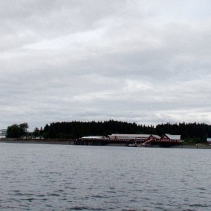 The old cannery now cruise ship attraction on Icy Point near Hoonah