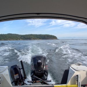 Coasting on through Porlier Pass from the outside
