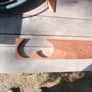 Cut hardwood stock for backing plate