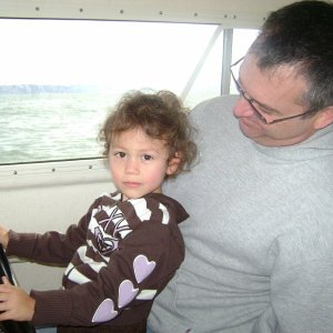 She wasn't too sure about taking the helm on the way back...