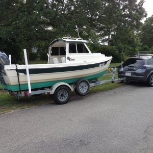 Towing with my 2013 Volvo C30 turbo.