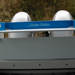 Media '(rogerbum) 1/2" Starboard transom board retained with 1/2" aluminum C-channel, magma filet table' in album '(rogerbum) Factory upgrade of fuel covers'