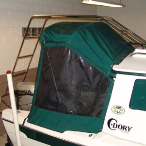 The object was to have a rail to hang on to when I step out the side of the camperback and move to the rear of the boat.