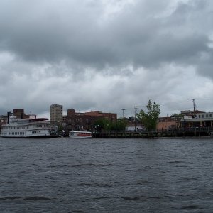 Wilmington,NC waterfront, several miles on up the Cape Fear from the ICW route thru Snow's Cut.