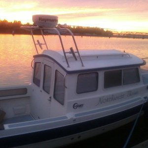 Dan taking the boat for a walk.
