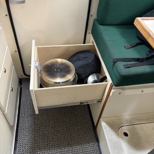 Dinette seat storage