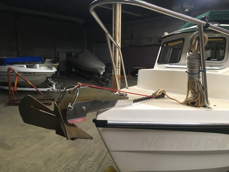 01 original anchor set up with 3ft of chain and no deck pipe
