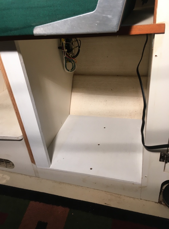 011 gap filled and shelf installed