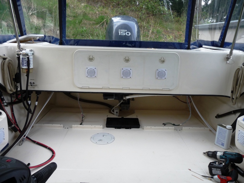 1. Cockpit Floor  Fastener Improvements. All original No. 10 screws and hardware still in place before starting improvements.