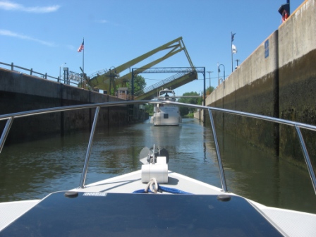 1.) Going through a lock on the Oswego Canal