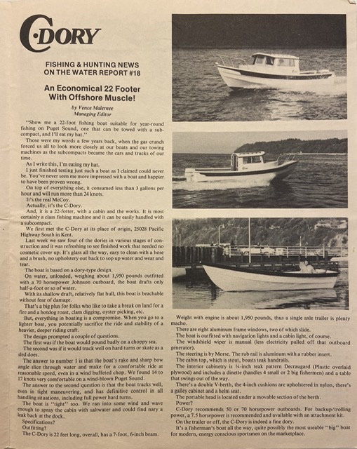 1983 C-Dory brochure, CD22