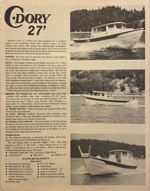 1983 C-Dory brochure, CD27