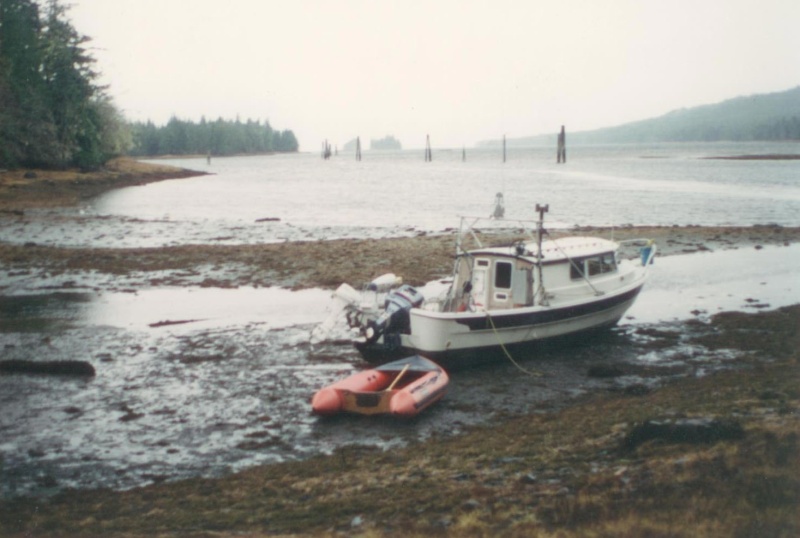 1993-beached on hunting trip
One of the flat bottom advantages, run into shallow rivers and bays at high tide, who cares if you run dry.