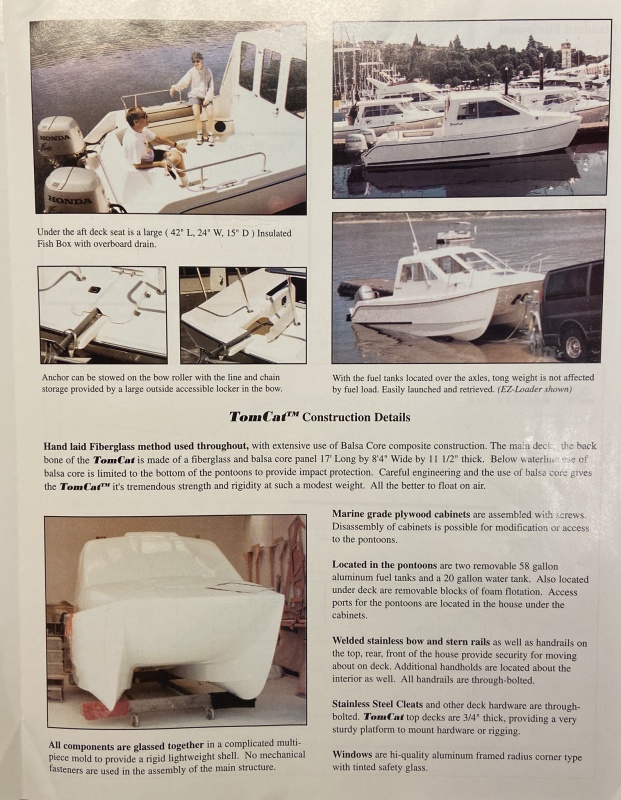 2003 TomCat 24 brochure, exterior and construction