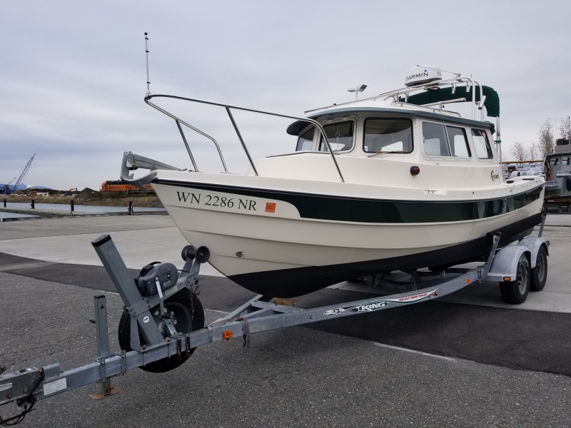 2005 22' C-Dory Cruiser on trailer, October 2017
