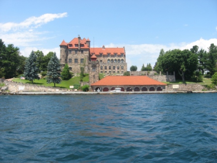 31.) approaching Singer Castle on the St. Lawrence
